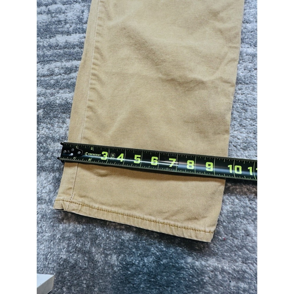 Carhartt Men's Relaxed Fit Mens 46x30 Rugged Flex Tan Brown Canvas Work Pants - Picture 9 of 11